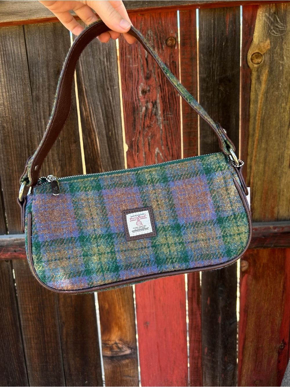 Glen Appin of Scotland Harris Tweed Duchray baguette bag